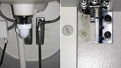 Kan hålen vid tvättstället och duschblandaren orsaka fuktskador?